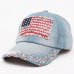  Adjustable American Flag Rhinestone Bling Denim Sport Baseball Hat Cap  eb-19427377